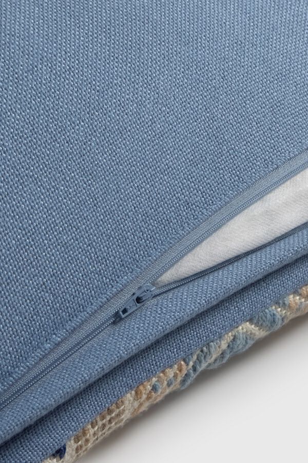 Textura Ethnic embroidered cushion case grey