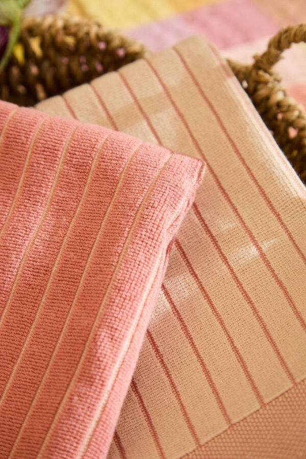 Calma House Set de 2 trapos de cocina de rizo rosa Lisboa 50x50 rosa