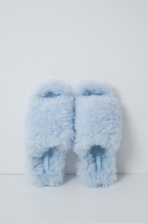 Women'secret Blue plush slippers blue