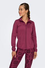 Only Play Chaqueta t&eacute;cnica cuello alto con cremallera morado/lila