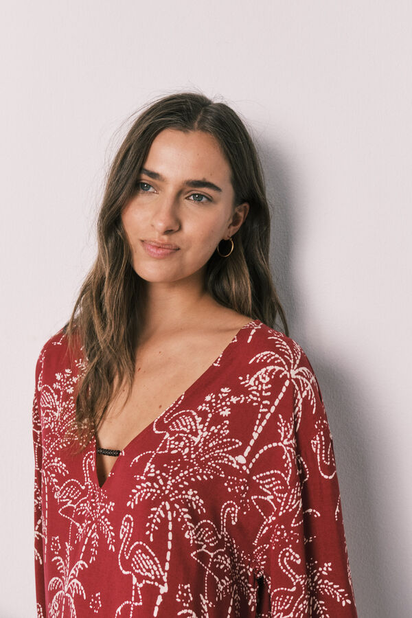 Women'secret Palm print short camisole beige