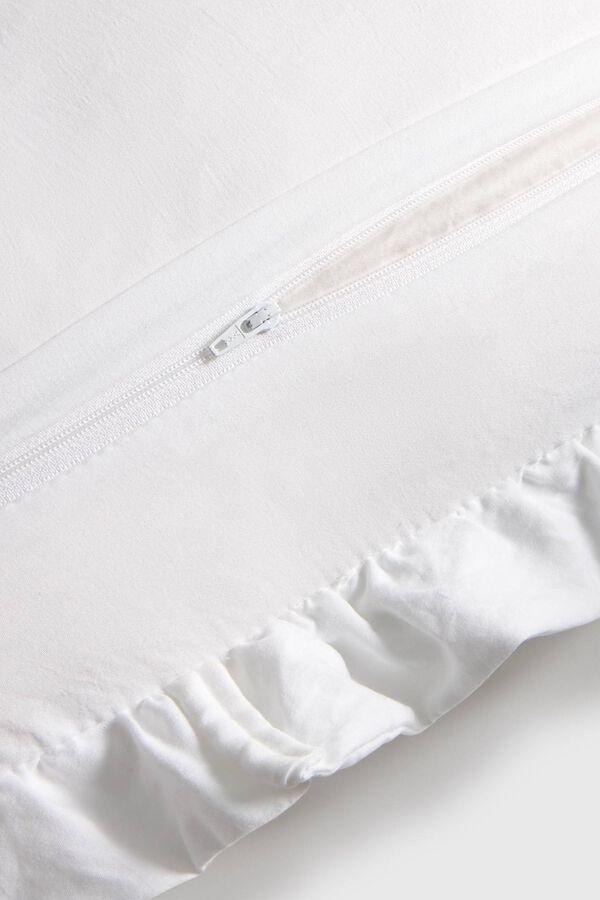 Textura Housse de coussin matelass&eacute;e surpiqu&eacute;e blanc