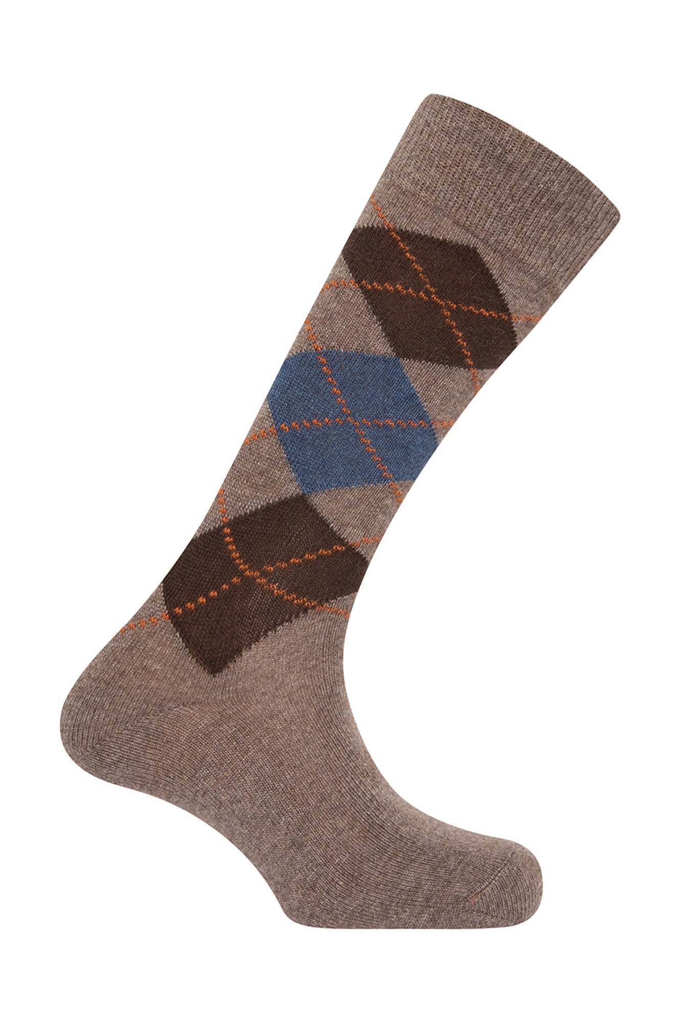 Punto Blanco Meias curtas de l&atilde; de caxemira com losangos