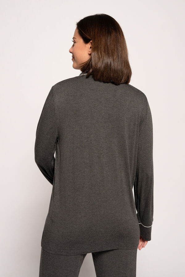 Ohma! Classic long-sleeved maternity pyjamas grey