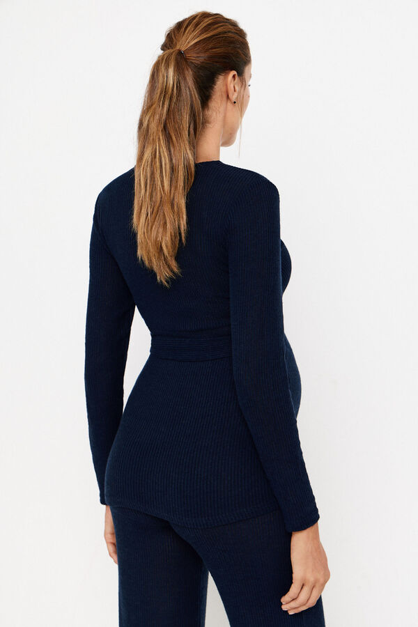 Womensecret Jersey-knit maternity wrap top  bleu