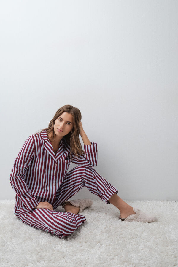 Women'secret Striped contrast classic pyjamas printed