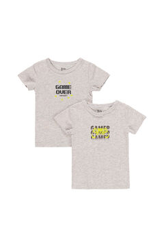 Womensecret Pack of 2 boy's T-shirts - organic Grau
