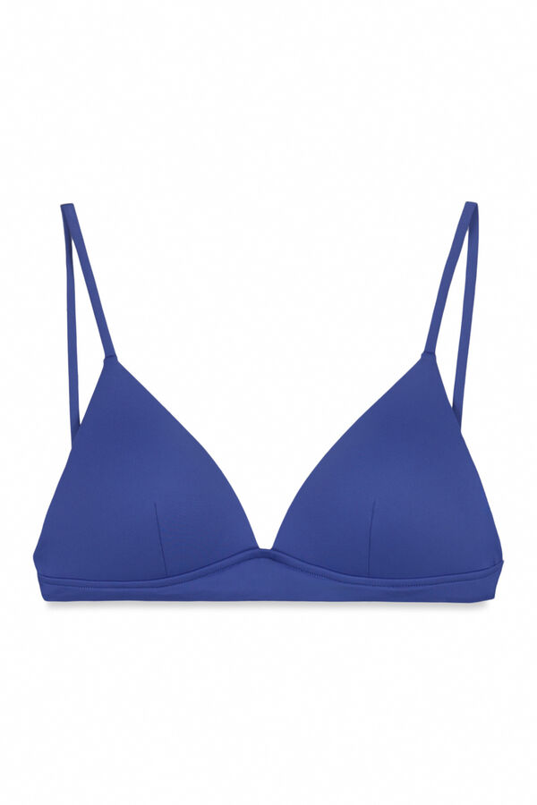 Women'secret Top bikini triangular copa fija azul azul