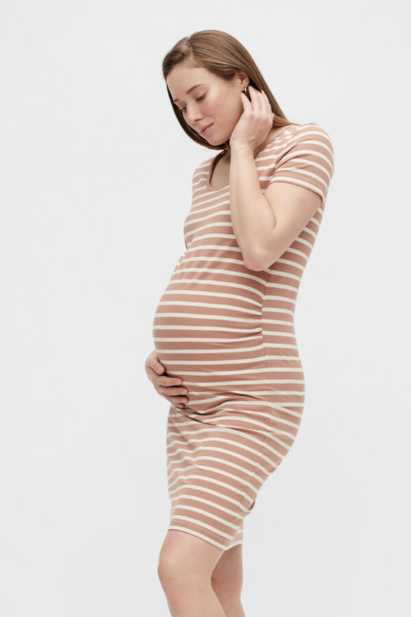 Mamalicious Vestido midi maternity Smeđa