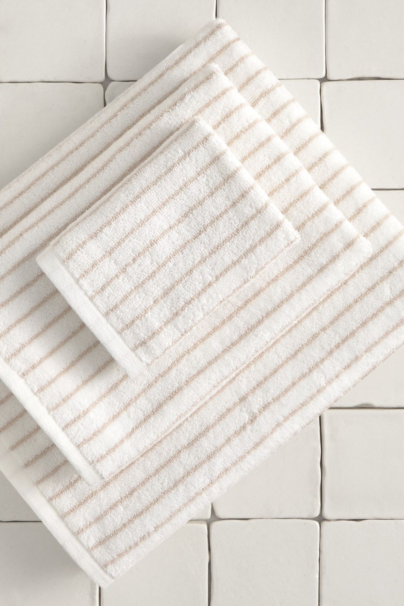 Textura Gestreiftes Frottee-Handtuch