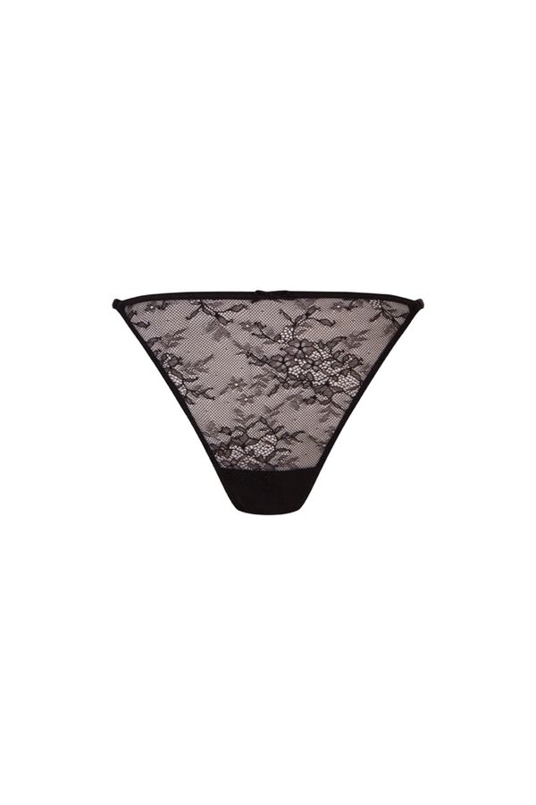 Women'secret Black lace strap classic panty black