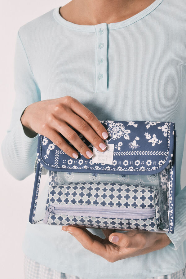 Women'secret Lot de 2 trousses de toilette patchwork rose