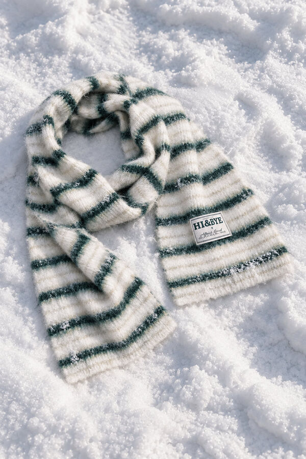 HI&BYE Foulard &agrave; rayures vert vert