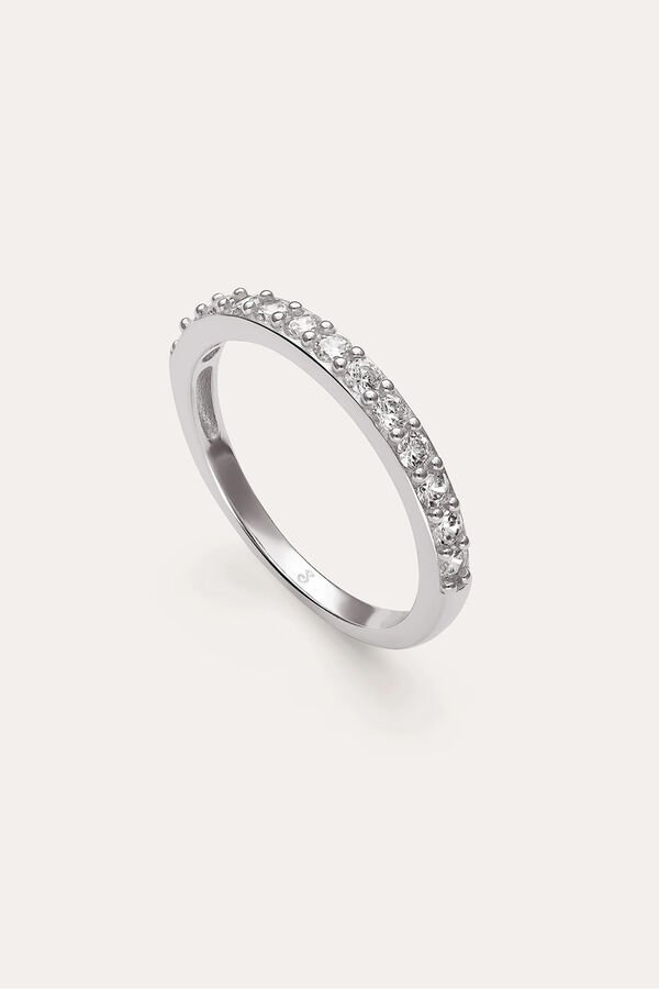 Singularu Bague brillante en argent gris