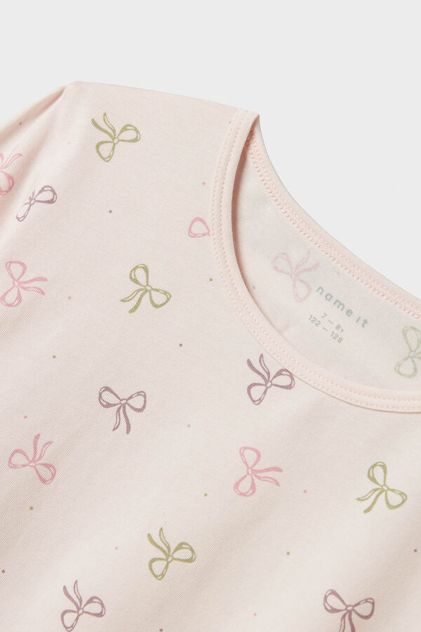 Name it Pyjama Set f&uuml;r M&auml;dchen mit Schleifen Rosa