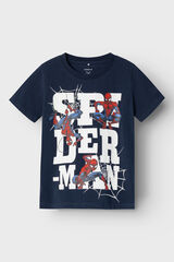 Womensecret Boys' short-sleeved Spider-Man T-shirt Plava