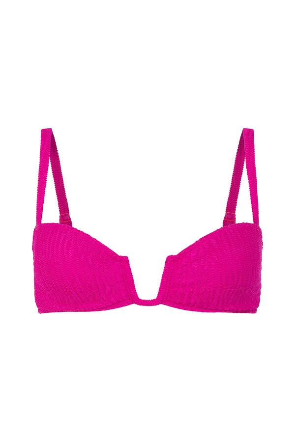 Dorina Top bandeau relleno ligero Eden fucsia