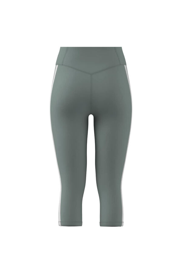 Adidas Mallas 3/4 deportivas 3 bandas Optime verde