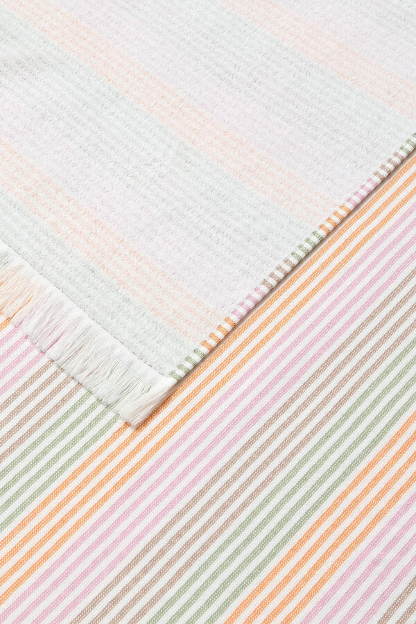 Womensecret Striped fabric and terrycloth beach towel piros