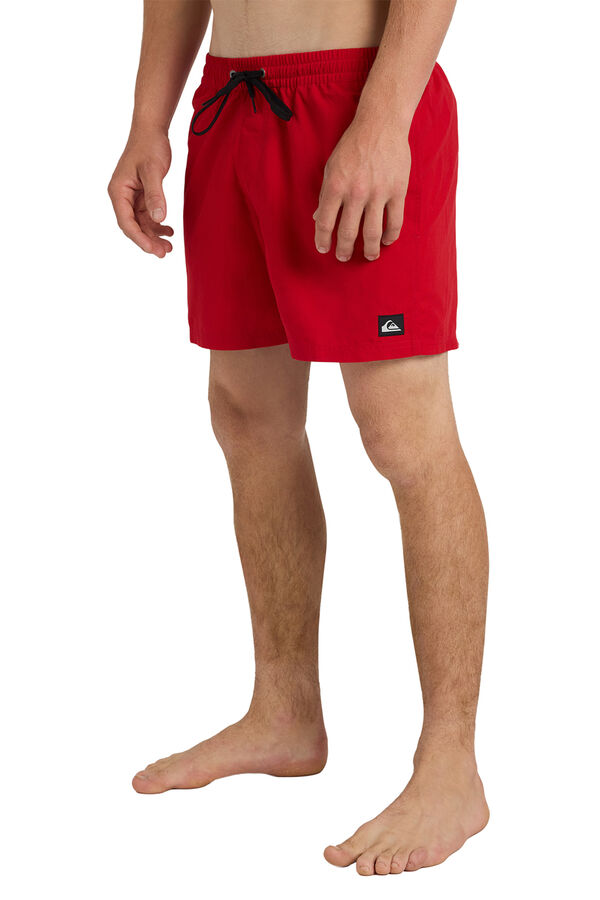 Quiksilver Plain drawstring swim shorts red