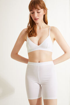 Womensecret White organic cotton cycling shorts white