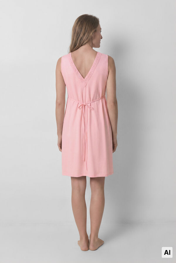 Women'secret Pink cotton sleeveless maternity nightgown pink