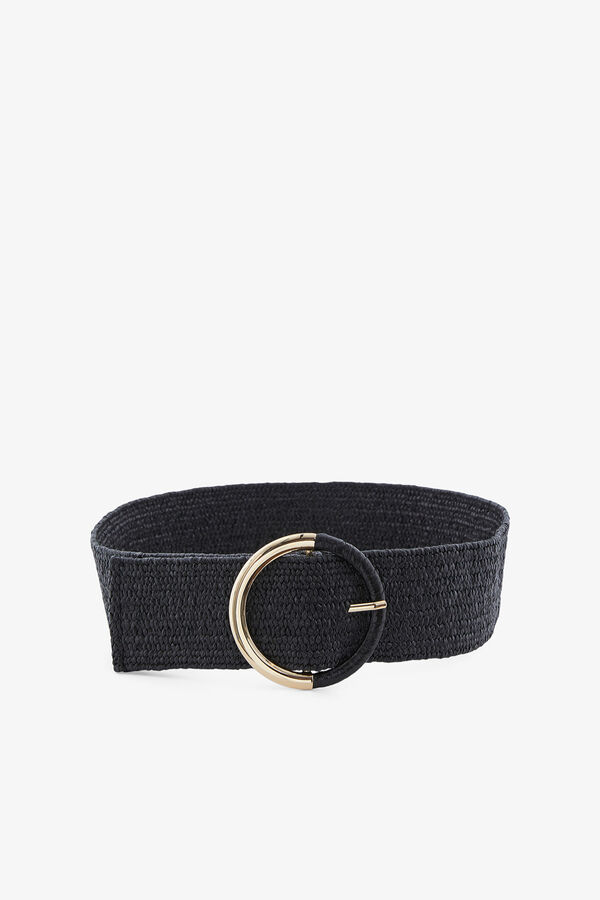 Pieces Nagy arany csatos &ouml;v fekete