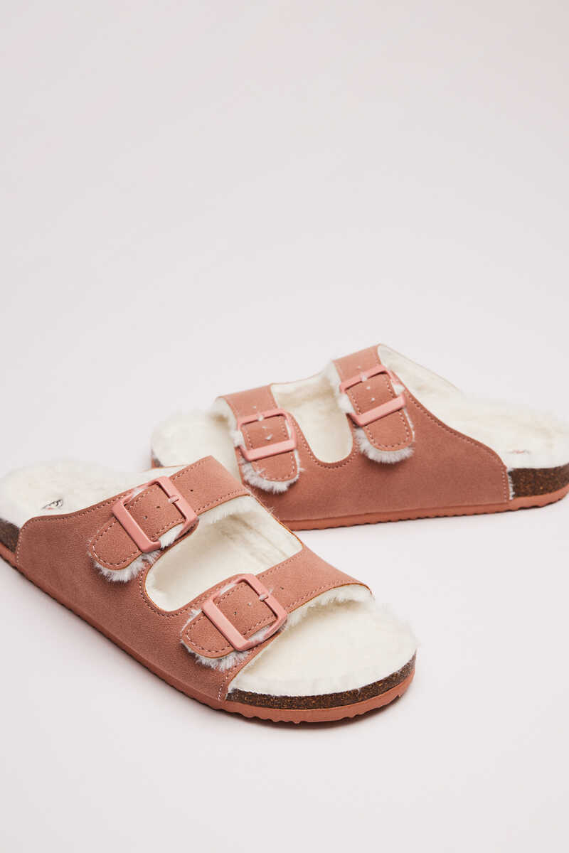 Womensecret Slippers with buckle straps red