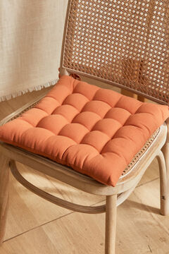 Womensecret Gavema square washable earth-coloured cotton seat cushion rouge