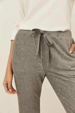 Womensecret Pantalon velours côtelé gris gris