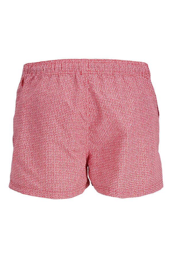 Womensecret Men's microprint swim shorts burgundy