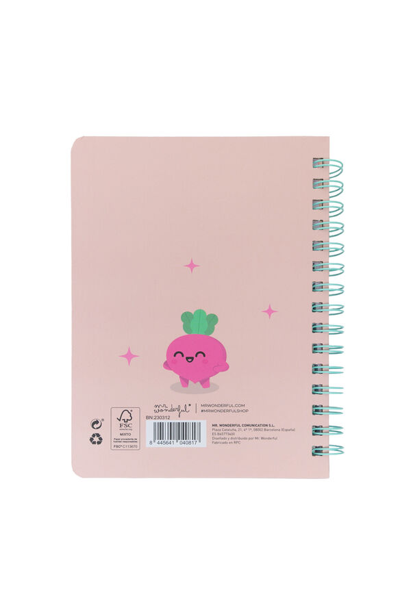 Mr. Wonderful A5 notebook with Beetroot squishy - Si lo crees, lo creas Print