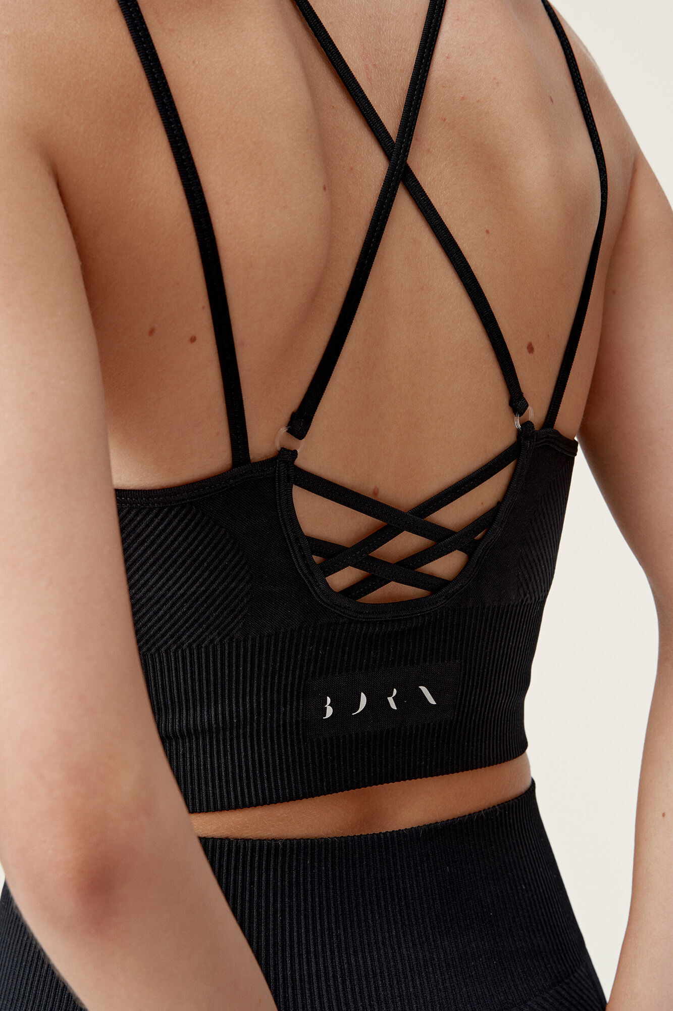 Born Living Yoga India Black Crop Top