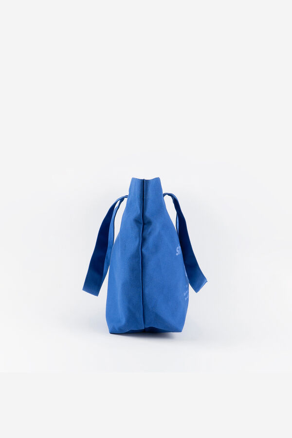 Victoria Bolso shopper algod&oacute;n doble asa azul