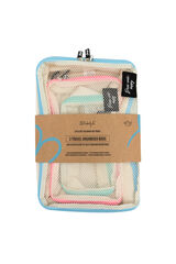 Mr. Wonderful Set 3 bolsas organizadoras estampado