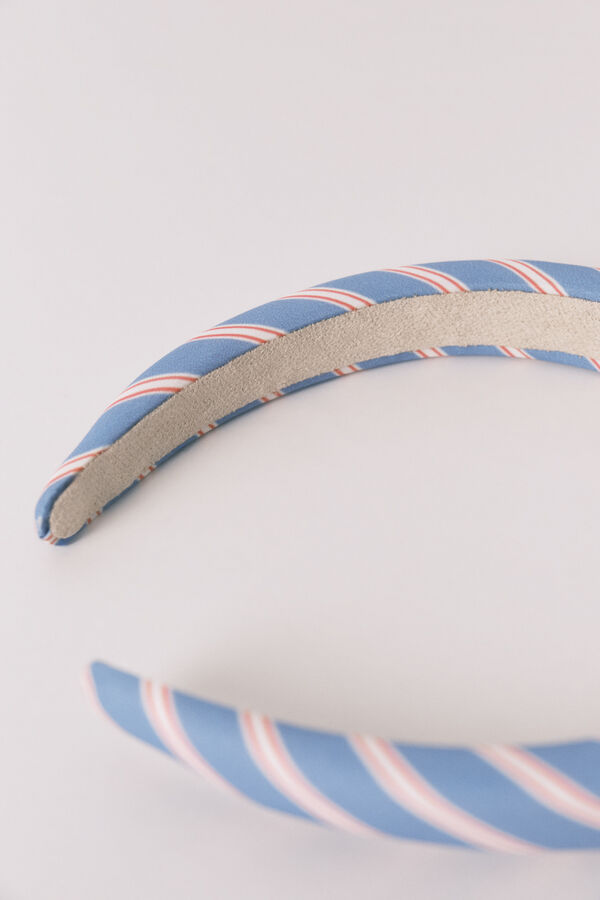 Women'secret Blue striped print headband blue