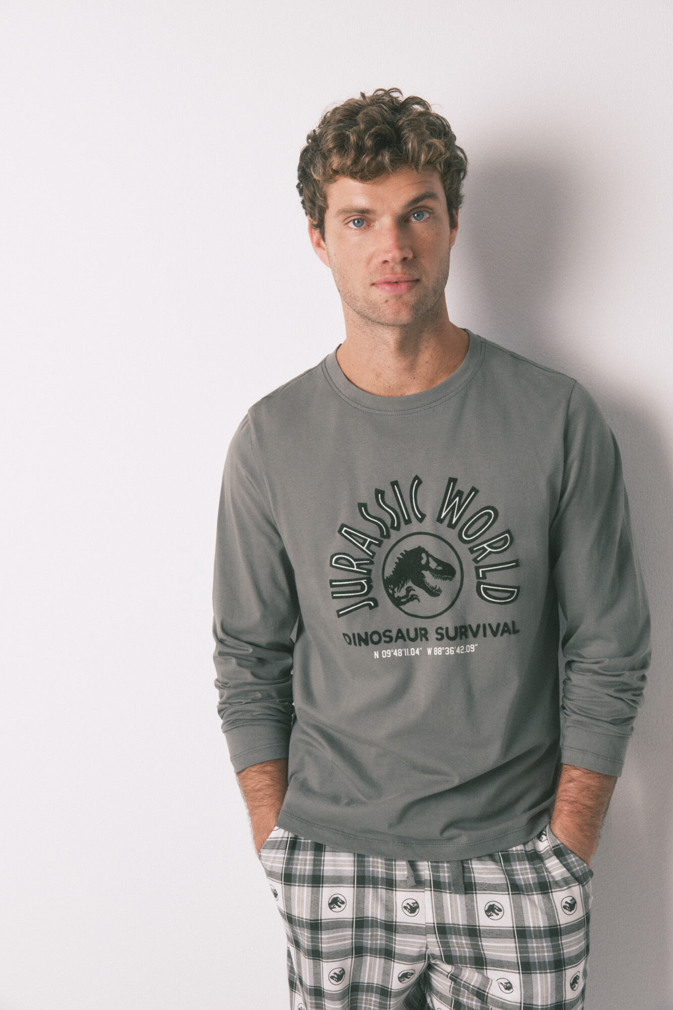 Women'secret Pyjama long homme 100% coton &laquo; Jurassic World &raquo;