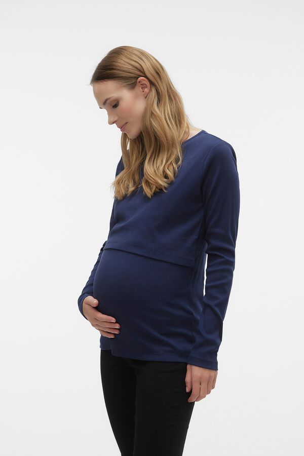 Mamalicious Basic breastfeeding T-shirt blue