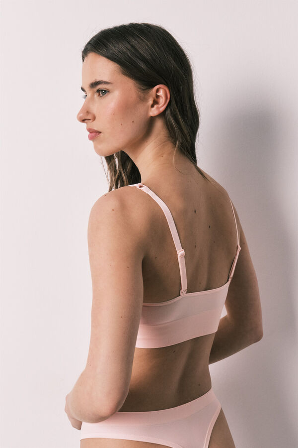 Women'secret Pink seamless triangle top NATURAL pink