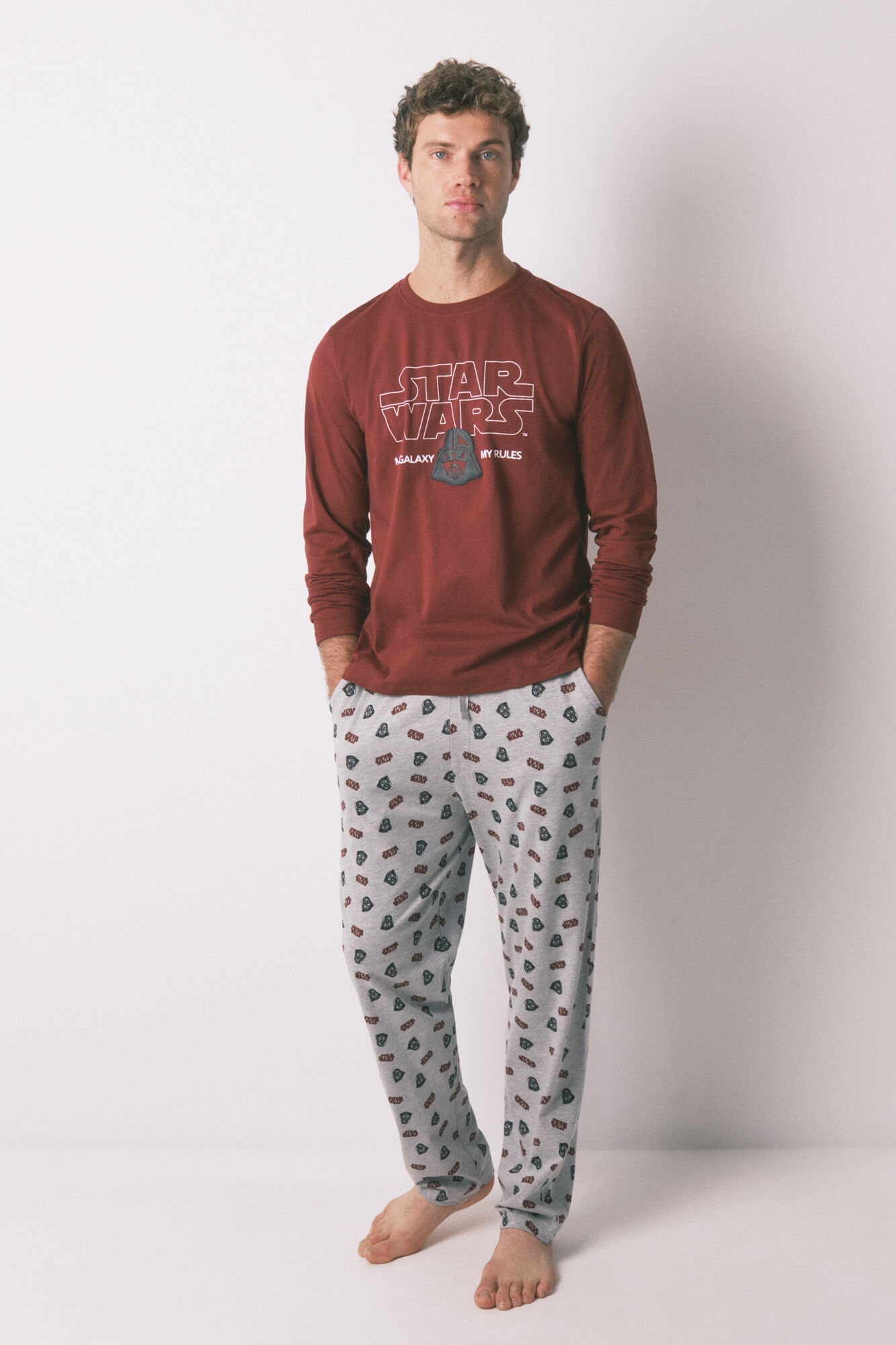 Women'secret Pyjama long homme 100% coton &laquo; Star Wars &raquo;