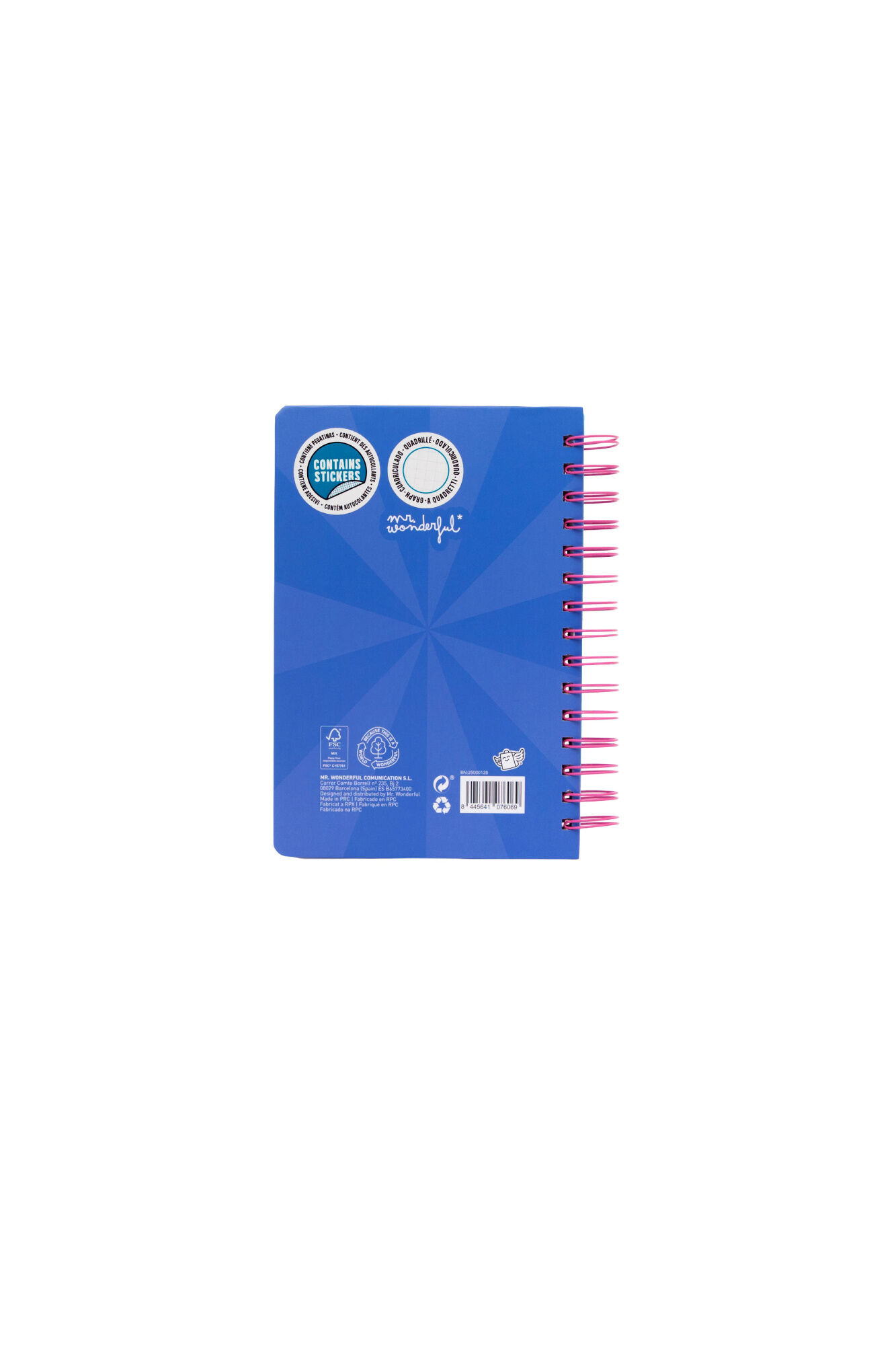 Mr. Wonderful Caderno A5 com capa com volume Crocodilo - Too cool for the pool