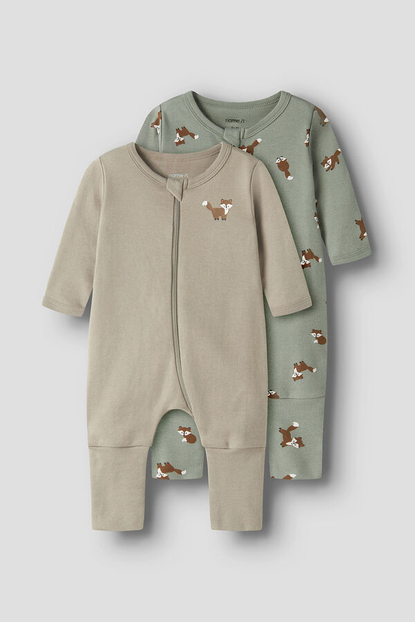 Name it Fox print pyjamas pack grey