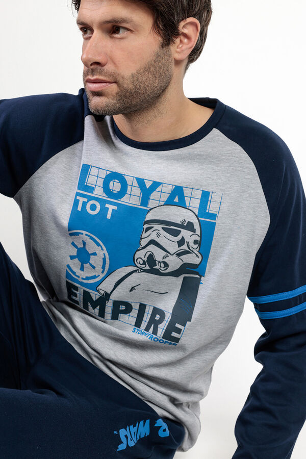 Admas Pijama largo Imperio Star Wars para hombre azul