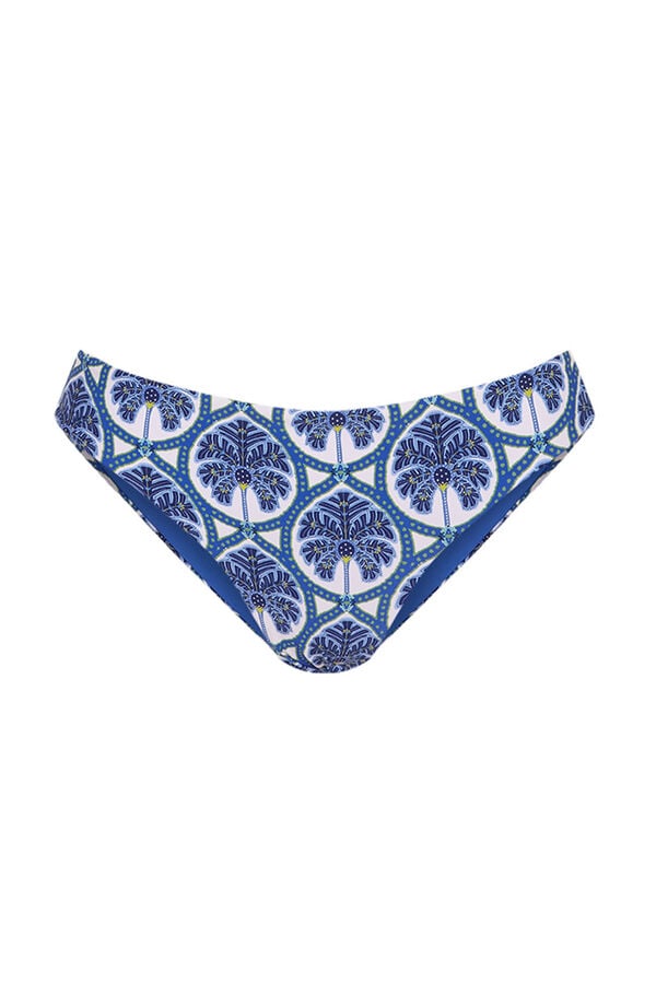 Womensecret Klassisches wendbares Bikini-Höschen Blau