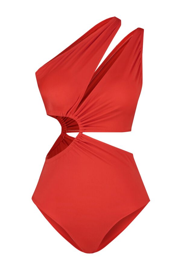 Trendyol Ba&ntilde;ador sin mangas de corte recto rojo