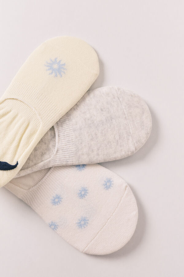 Women'secret Varied print no-show socks 3-pack printed