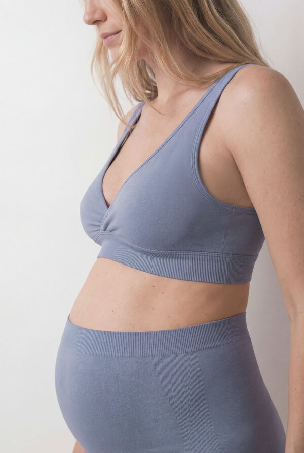 Women'secret Blue high-waisted maternity panty blue