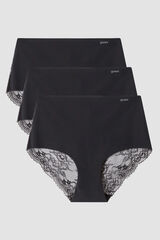 Gisela Laser cut high-rise panties black