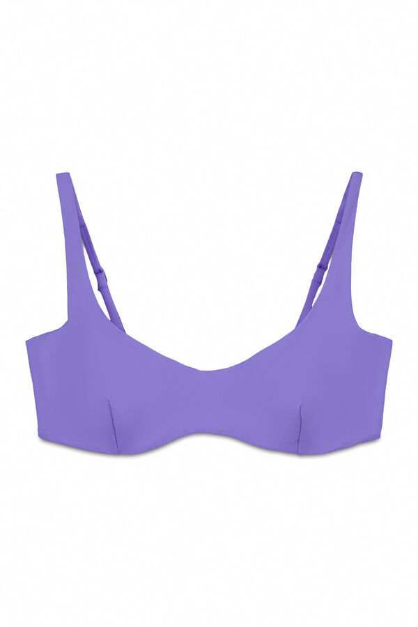 Women'secret Lilac horizontal underwired bikini top pink