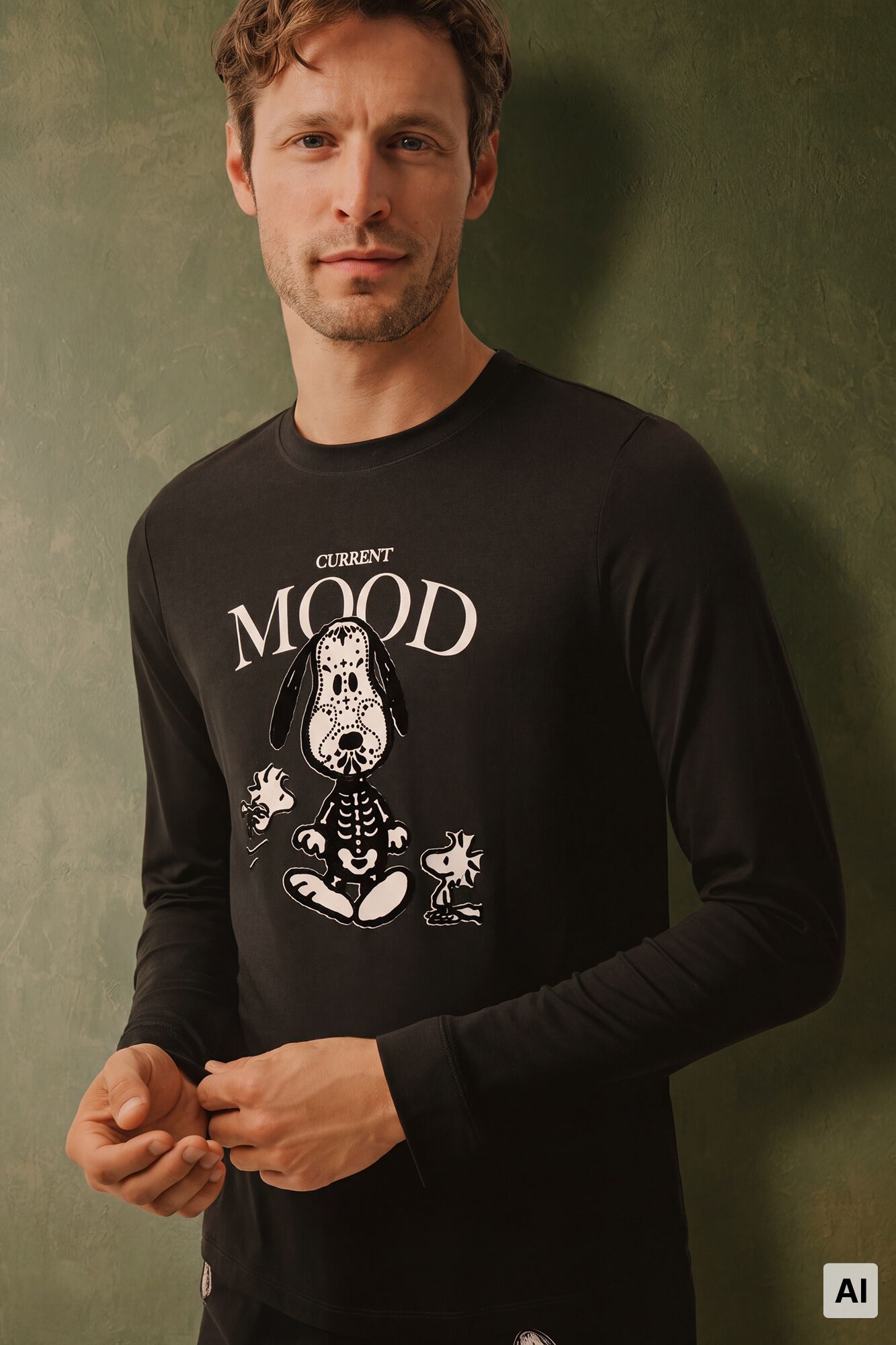 Women'secret Snoopy Halloween cotton long pyjamas